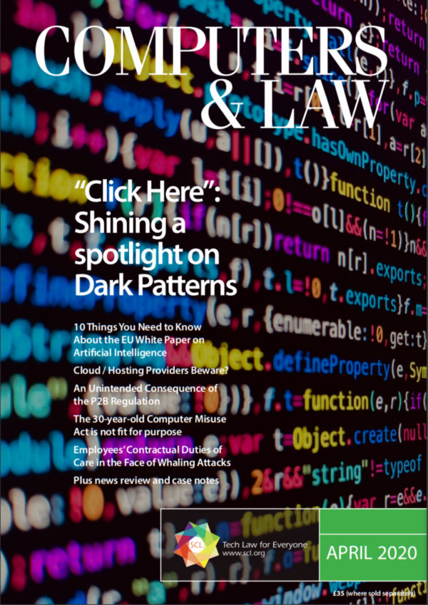 Computers & Law April 2020