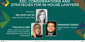 ESG: considerations and strategies for In-House Lawyers Webinar